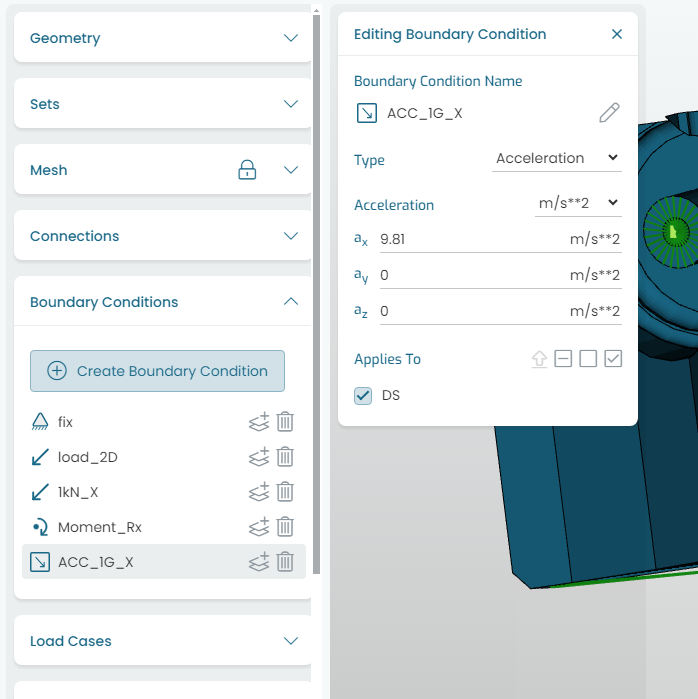 Möbius UI acceleration vector