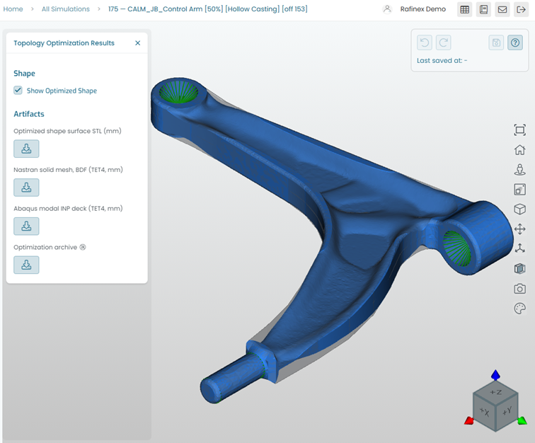 Suspension arm - hollow casting