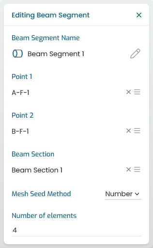 beam segment definition