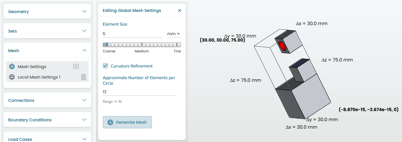 Global mesh settings