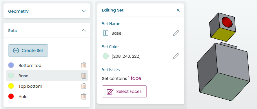 Set properties