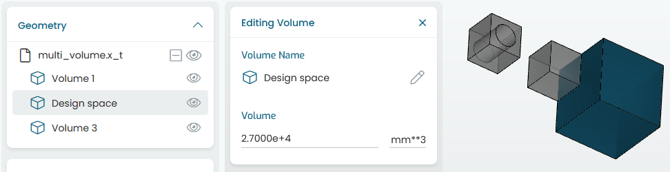 Volume properties